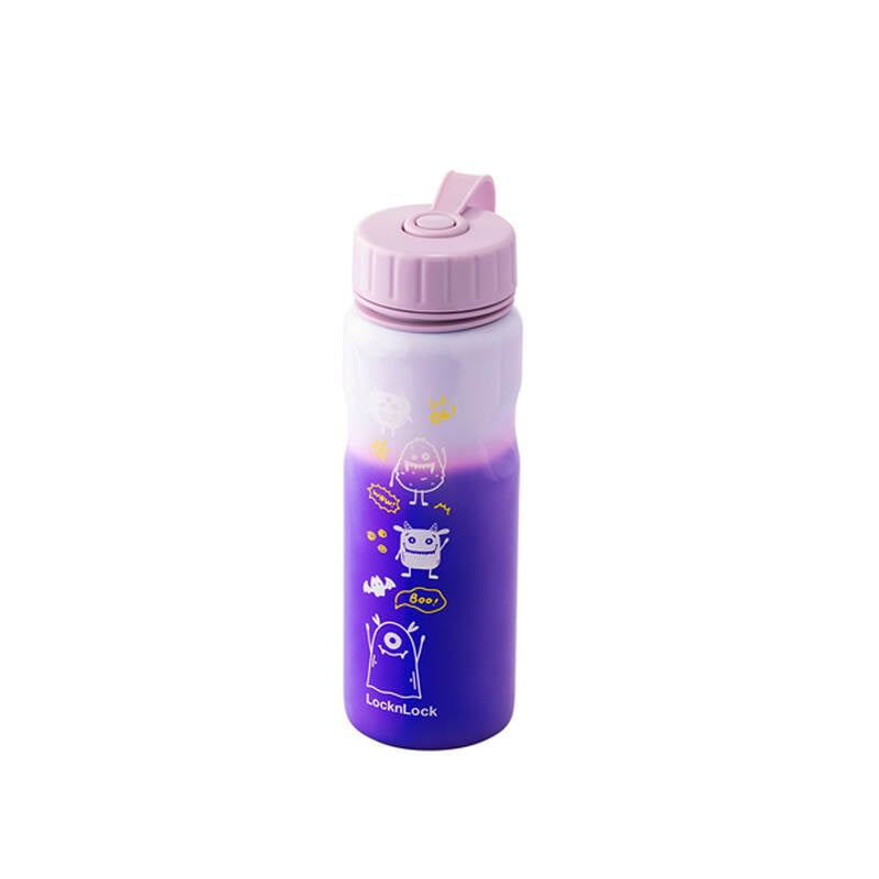 Bình Nước LocknLock 500ml Đổi Màu Theo Nhiệt Độ, Thép Không Gỉ 2 màu (Tím, Mint) LHC7005 image number null